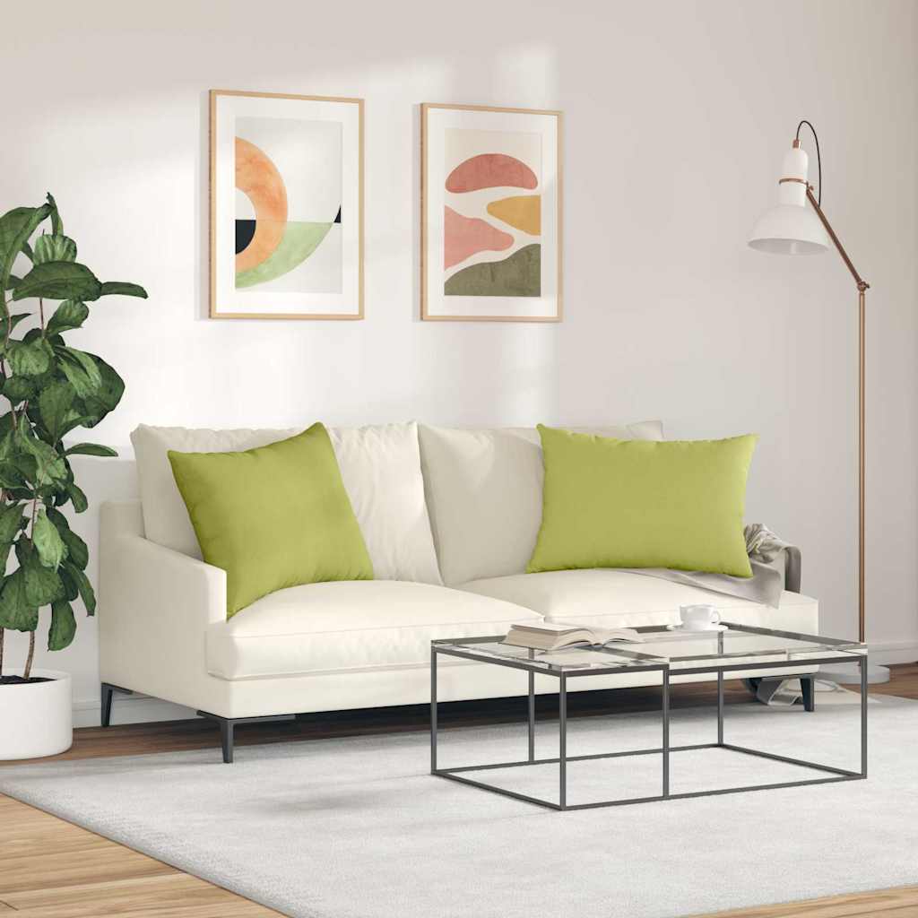 Sofakissen 2 pcs Hellgrün 70 x 50 cm Stoff