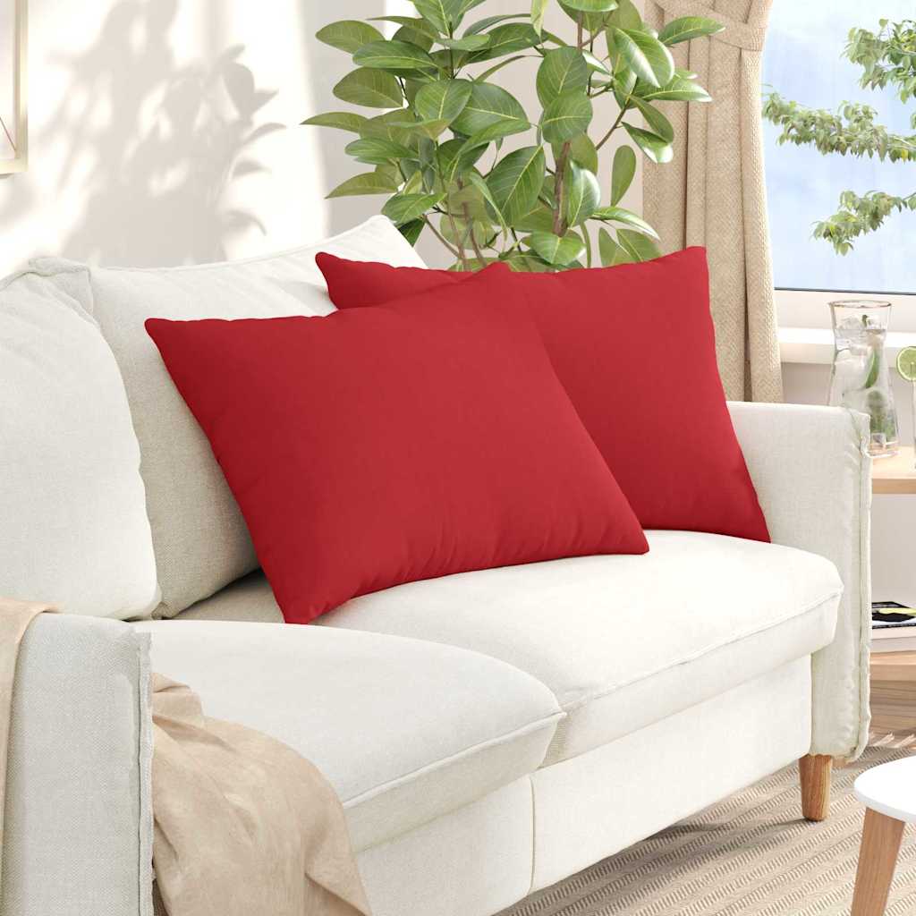 Sofakissen 2 pcs Rot 70 x 50 cm Stoff