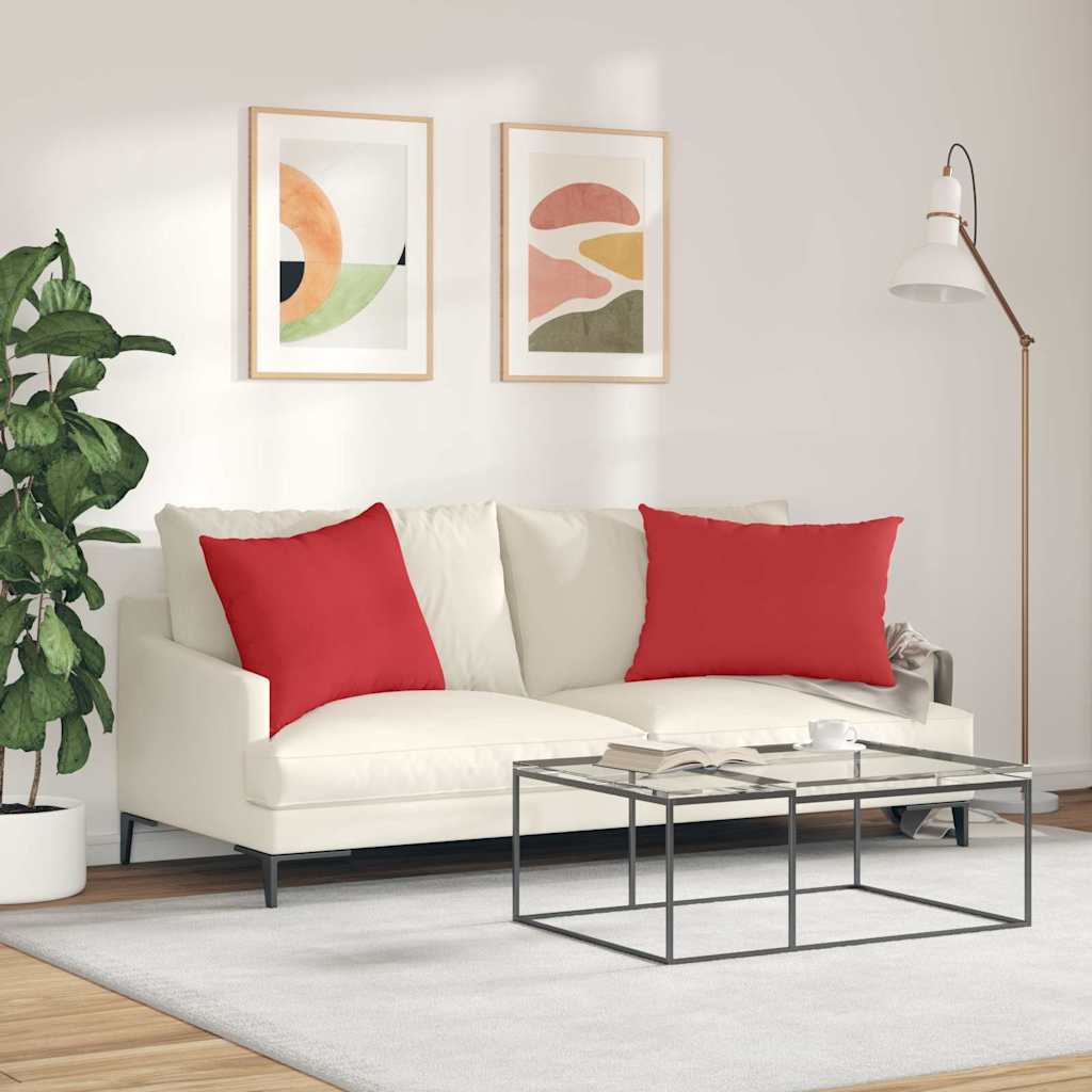 Sofakissen 2 pcs Rot 70 x 50 cm Stoff