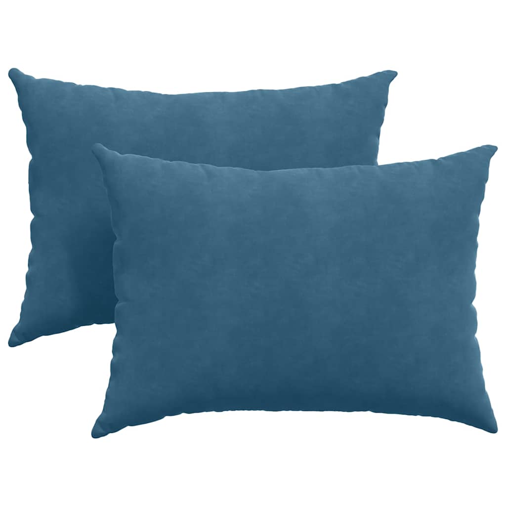 Sofakissen 2 Stück Blau 70 x 50 cm Cordstoff