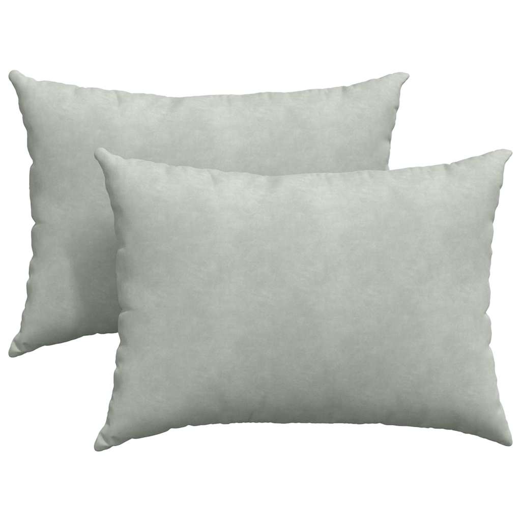 Sofakissen 2 Stück Hellgrau 70 x 50 cm Cordstoff