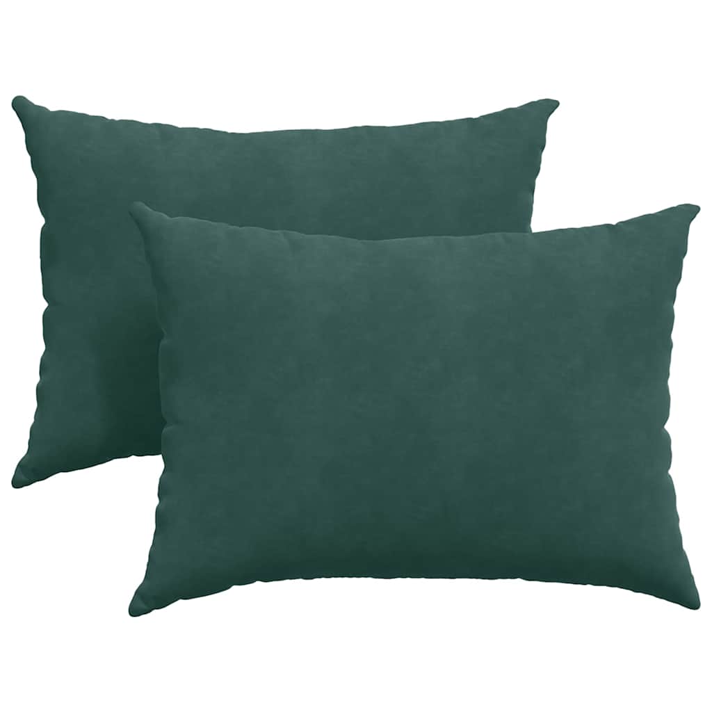 Sofakissen 2 Stück Dunkelgrün 70 x 50 cm Cordstoff