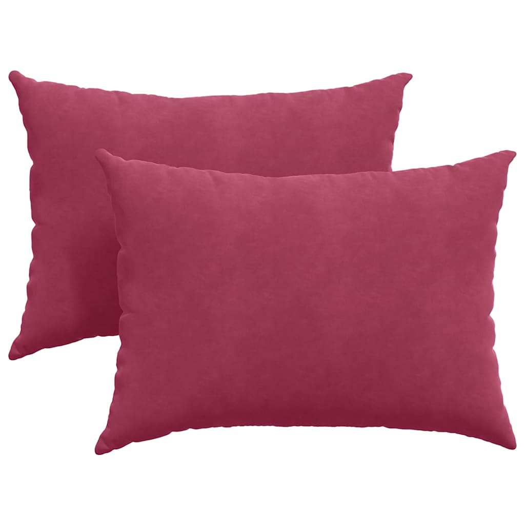 Sofakissen 2 Stück Weinrot 70 x 50 cm Cordstoff