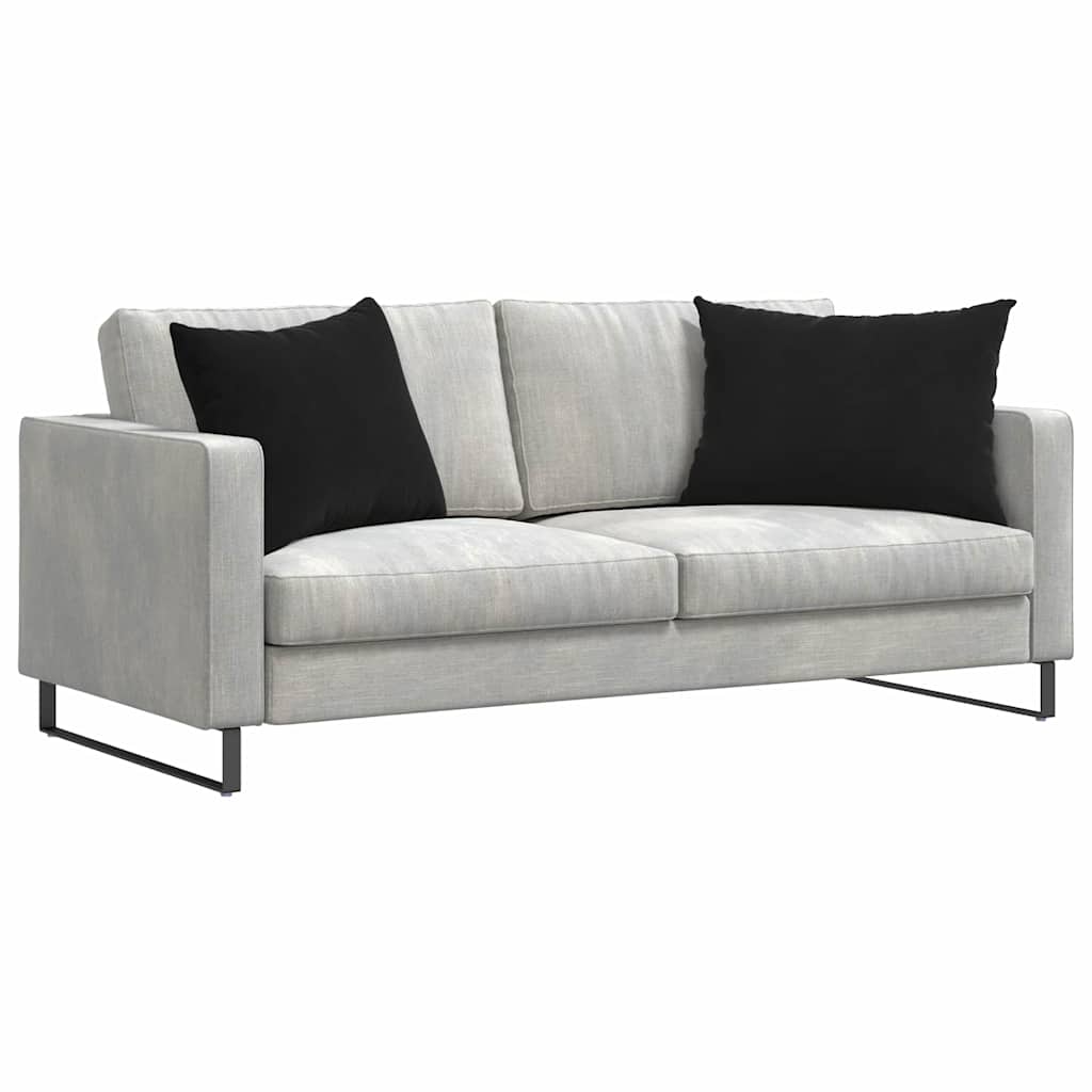 Sofakissen 2 Stück Schwarz 70 x 50 cm Cordstoff