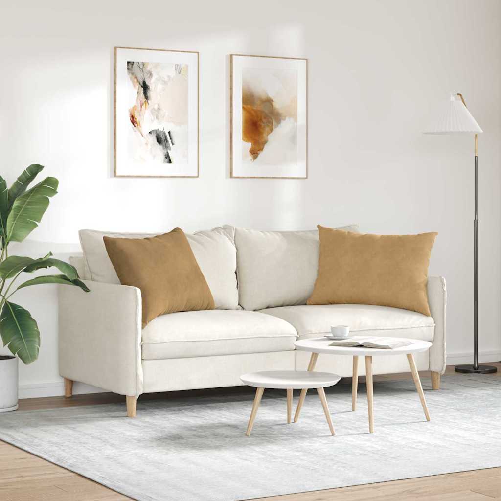 Sofakissen 2 Stück Braun 70 x 50 cm Cordstoff