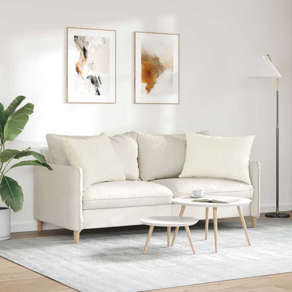 Sofakissen 2 Stück Creme 70 x 50 cm Cordstoff