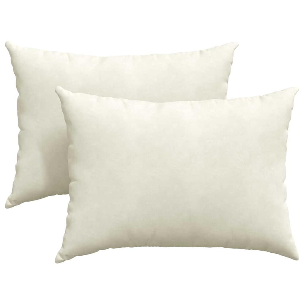 Sofakissen 2 Stück Creme 70 x 50 cm Cordstoff