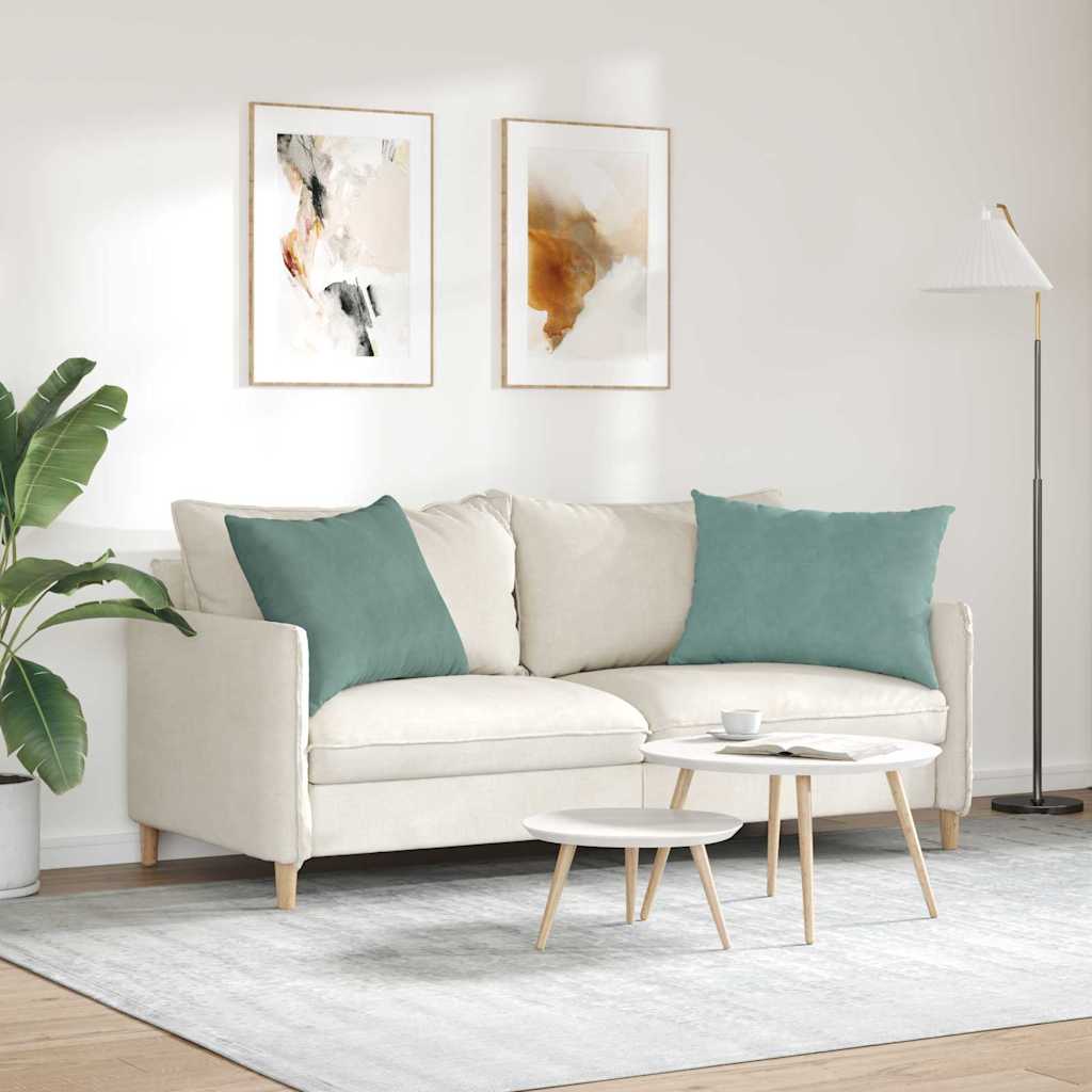 Sofakissen 2 Stück Meergrün 70 x 50 cm Cordstoff