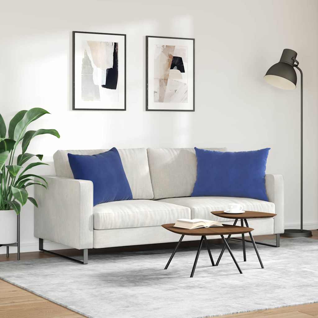 Sofakissen 2 Stück Polizeiblau 70 x 50 cm Cordstoff