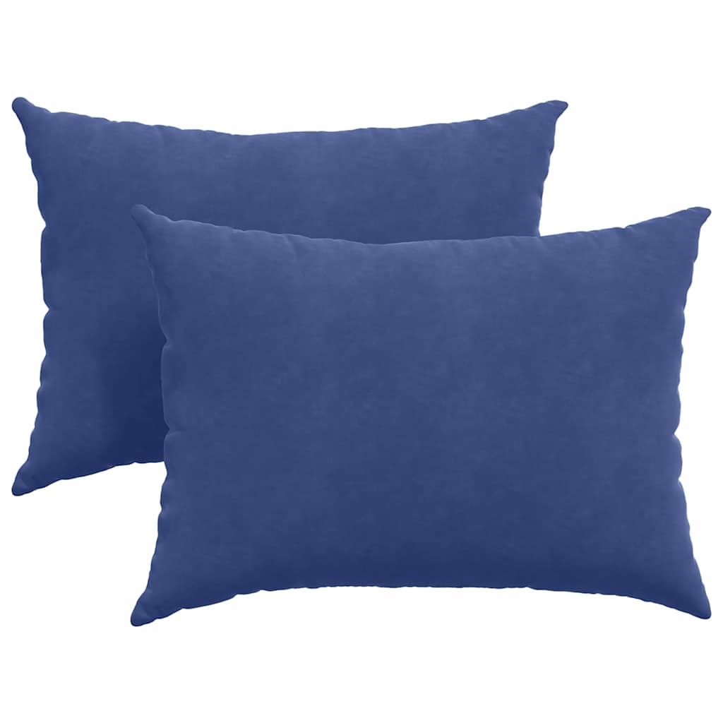 Sofakissen 2 Stück Polizeiblau 70 x 50 cm Cordstoff