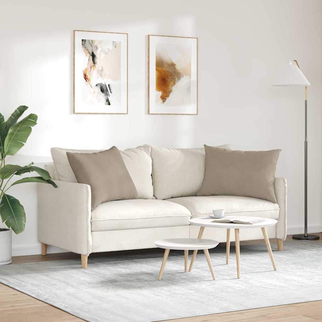Sofakissen 2 Stück Taupe 70 x 50 cm Stoff