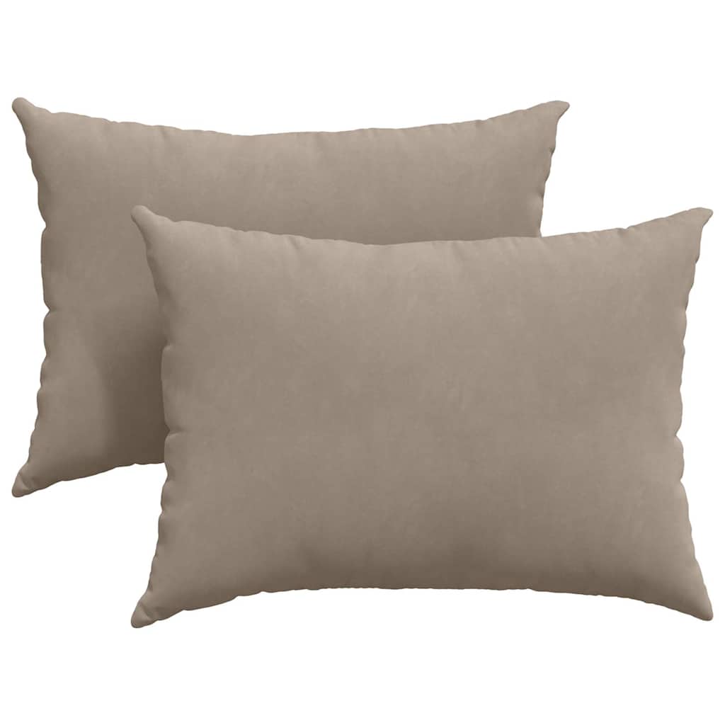 Sofakissen 2 Stück Taupe 70 x 50 cm Stoff