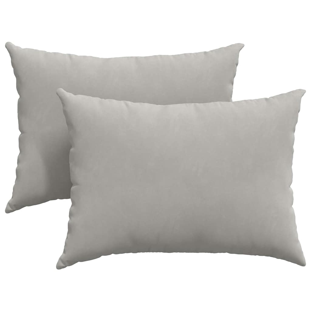 Sofakissen 2 Stück Hellgrau 70 x 50 cm Stoff