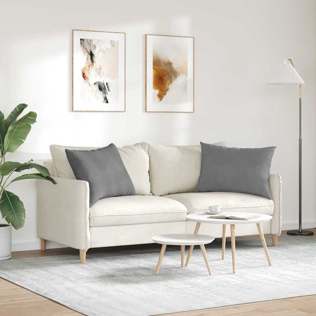 Sofakissen 2 Stück Dunkelgrau 70 x 50 cm Stoff