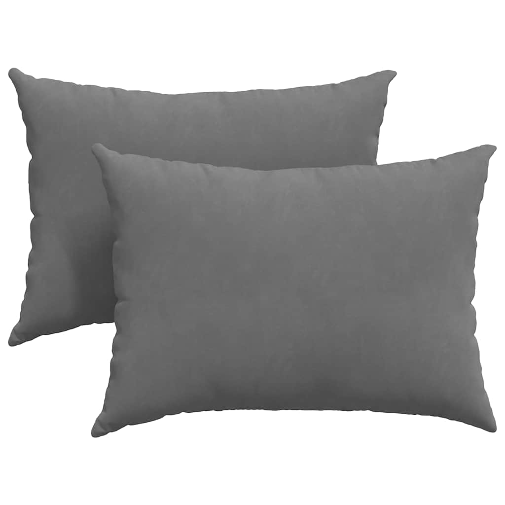 Sofakissen 2 Stück Dunkelgrau 70 x 50 cm Stoff