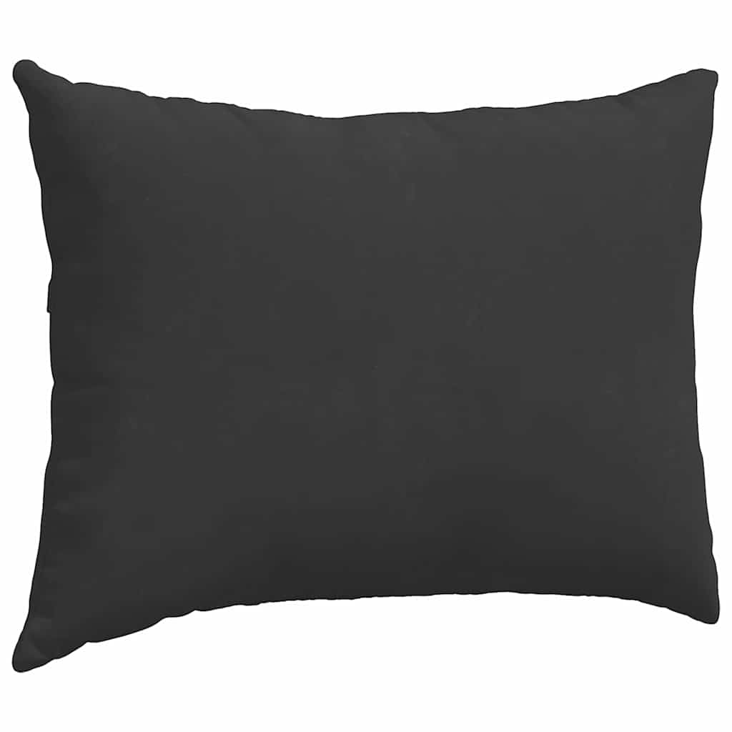Sofakissen 2 Stück Schwarz 70 x 50 cm Stoff
