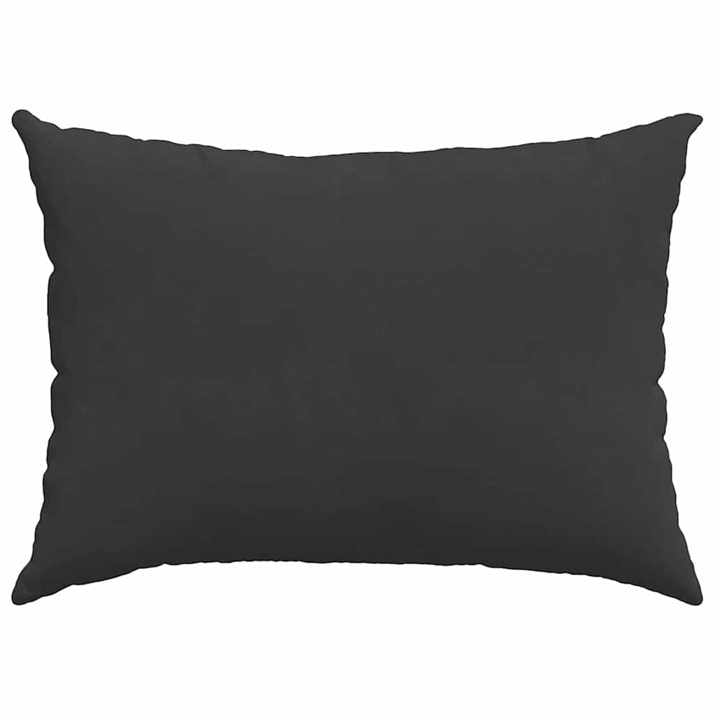 Sofakissen 2 Stück Schwarz 70 x 50 cm Stoff
