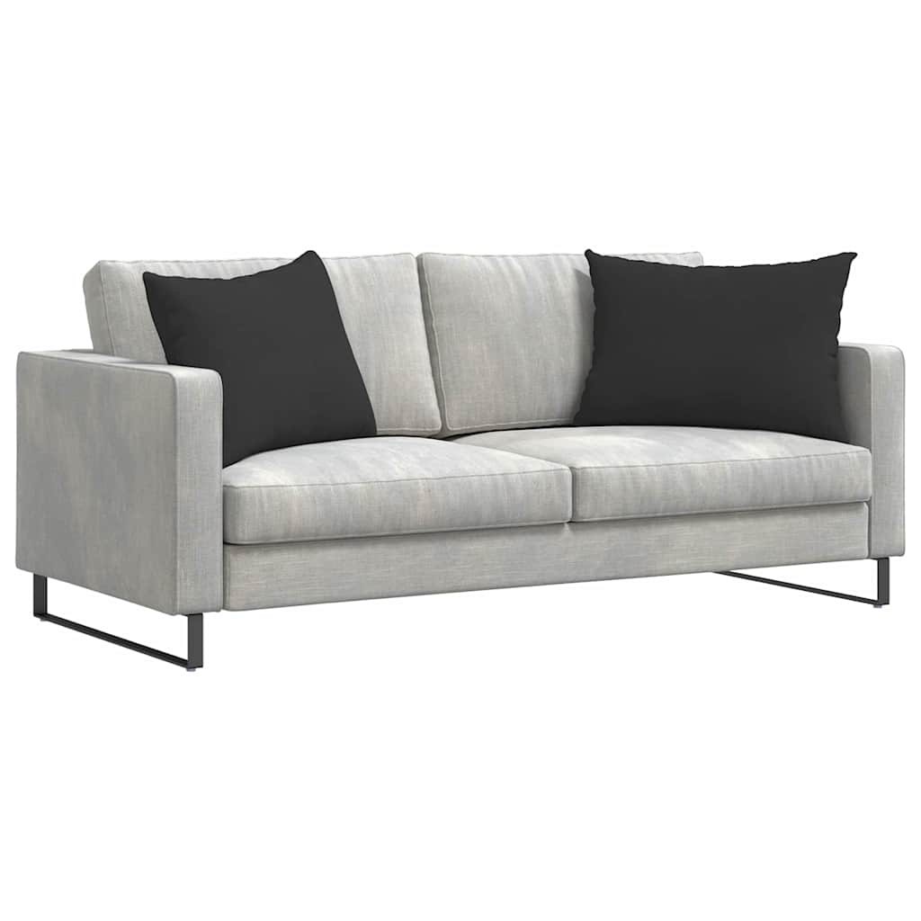 Sofakissen 2 Stück Schwarz 70 x 50 cm Stoff