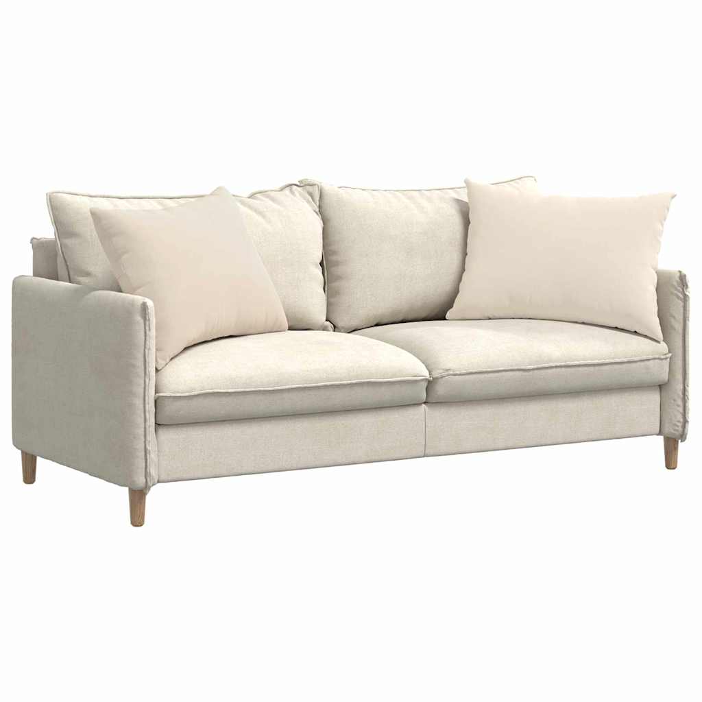 Sofakissen 2 Stück Beige 70 x 50 cm Stoff