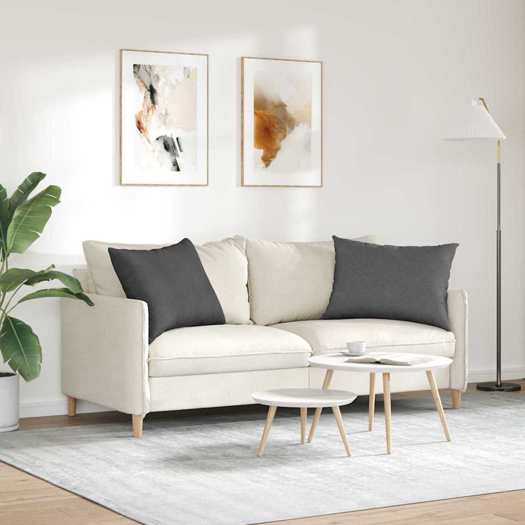 Sofakissen 2 Stück Dunkelgrau 70 x 50 cm Cordstoff