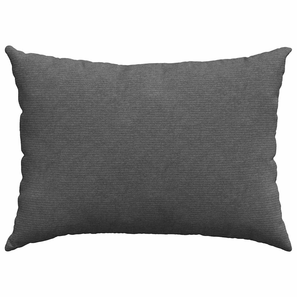 Sofakissen 2 Stück Dunkelgrau 70 x 50 cm Cordstoff