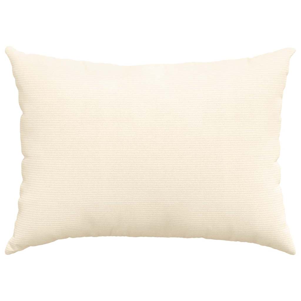 Sofakissen 2 Stück Creme 70 x 50 cm Cordstoff