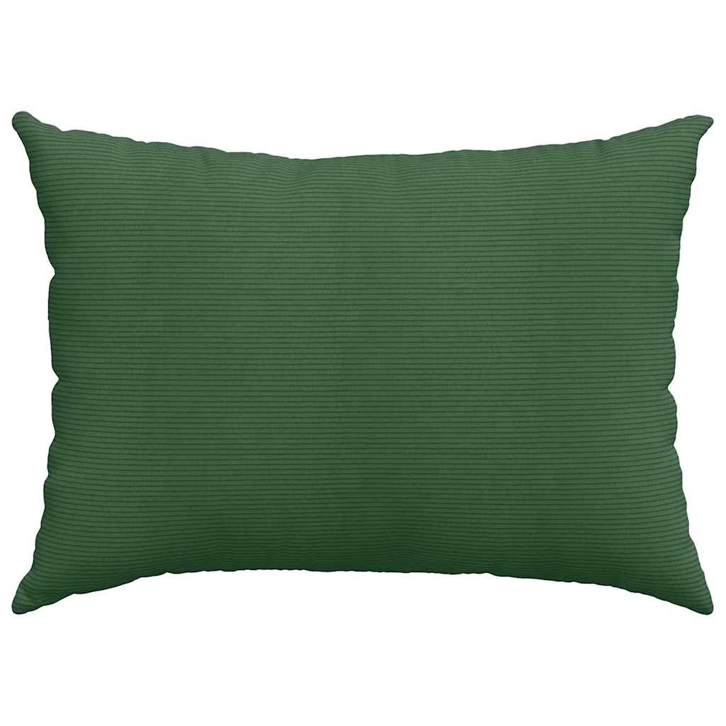 Sofakissen 2 Stück Dunkelgrün 70 x 50 cm Cordstoff