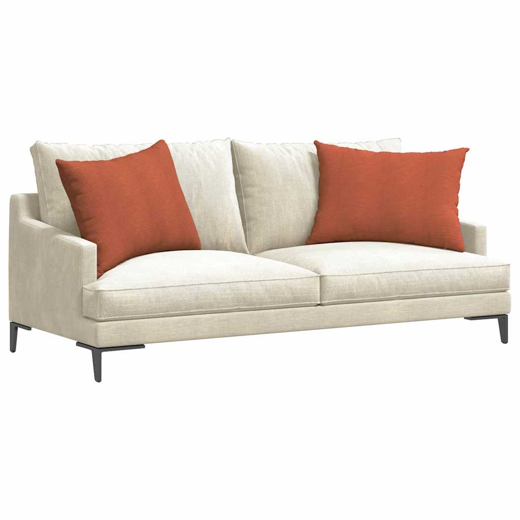 Sofakissen 2 Stück Rot-Orange 70 x 50 cm Cordstoff
