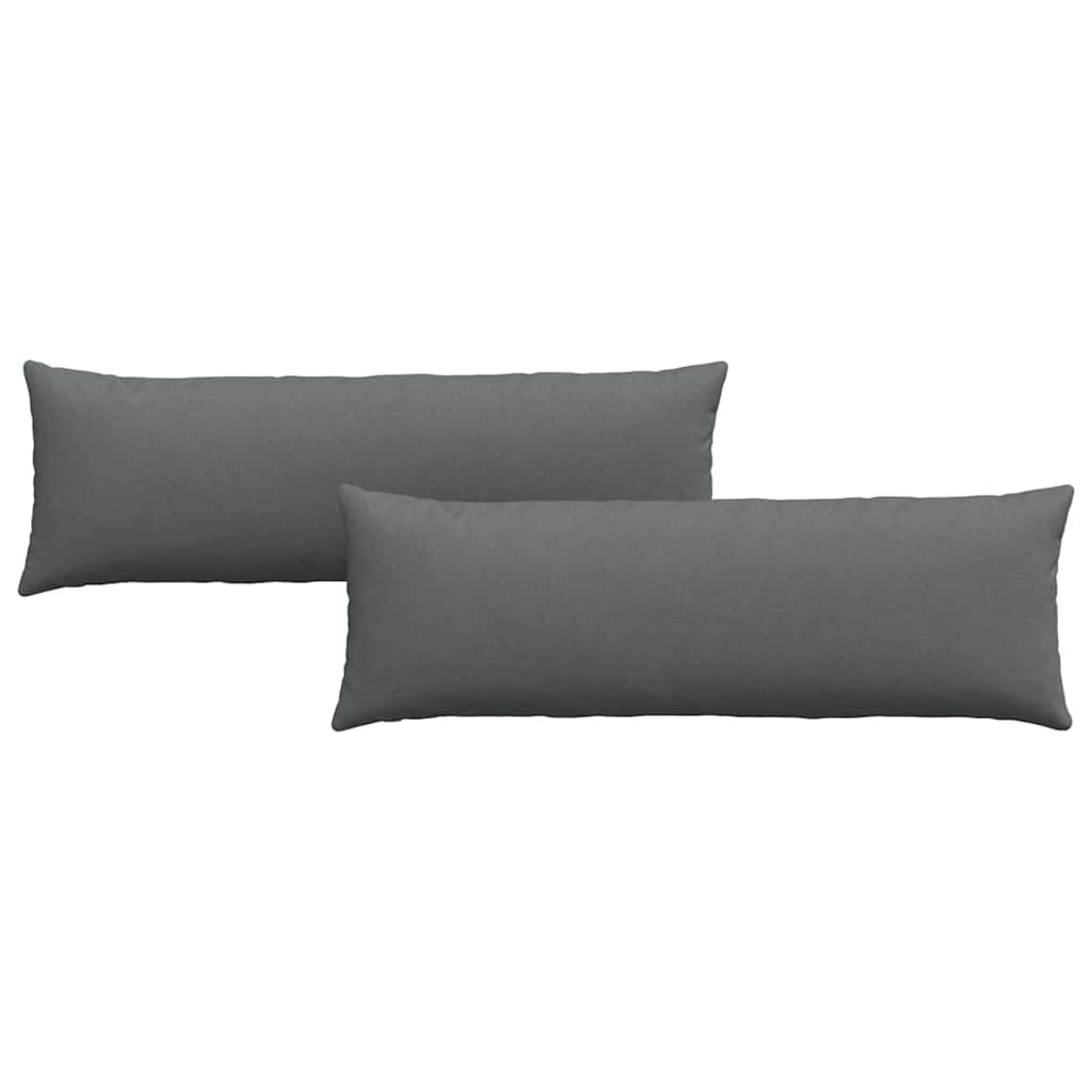 Sofakissen 2 pcs Dunkelgrau 120 x 40 cm Stoff