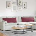 Sofakissen 2 pcs Weinrot 120 x 40 cm Stoff