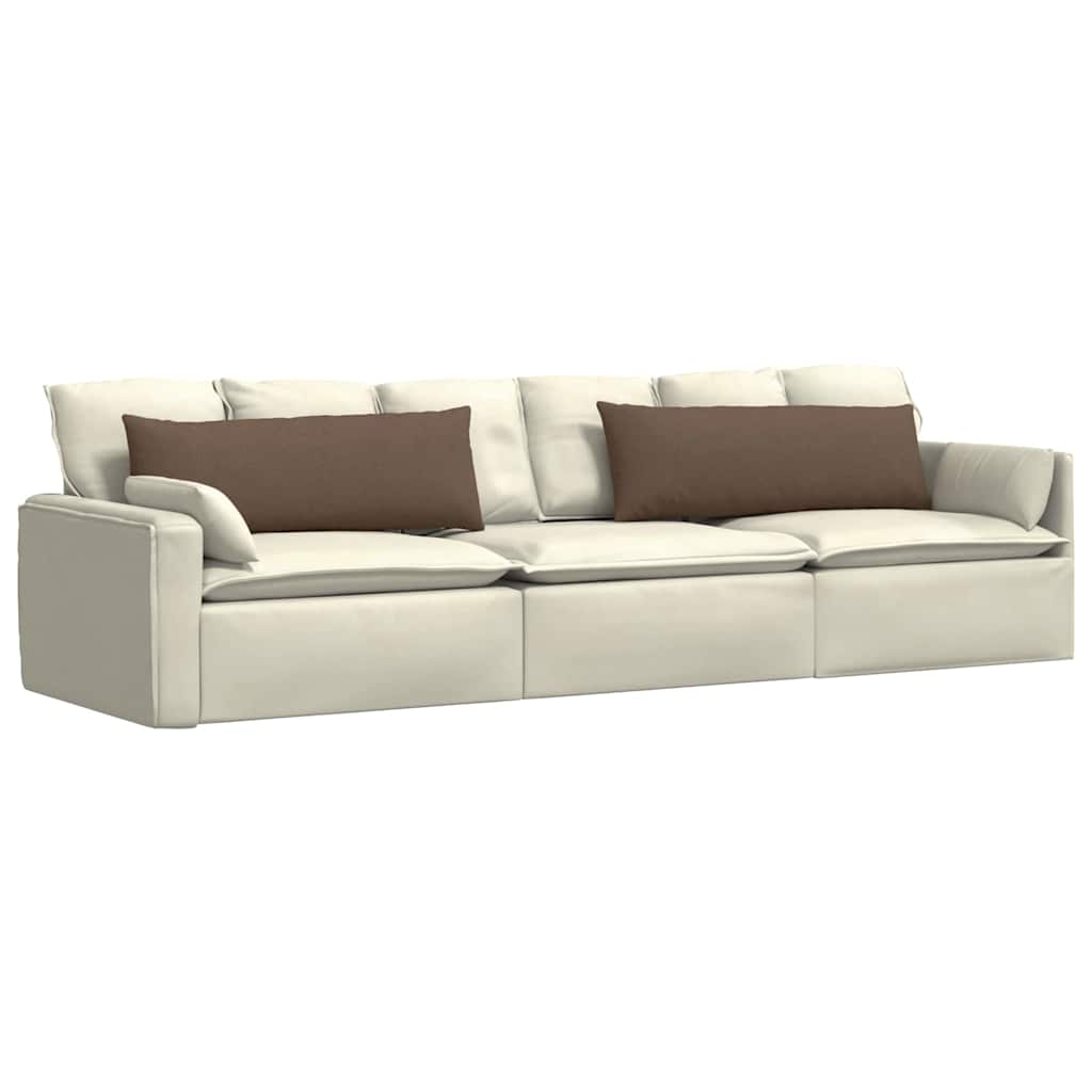 Sofakissen 2 pcs Braun 120 x 40 cm Stoff