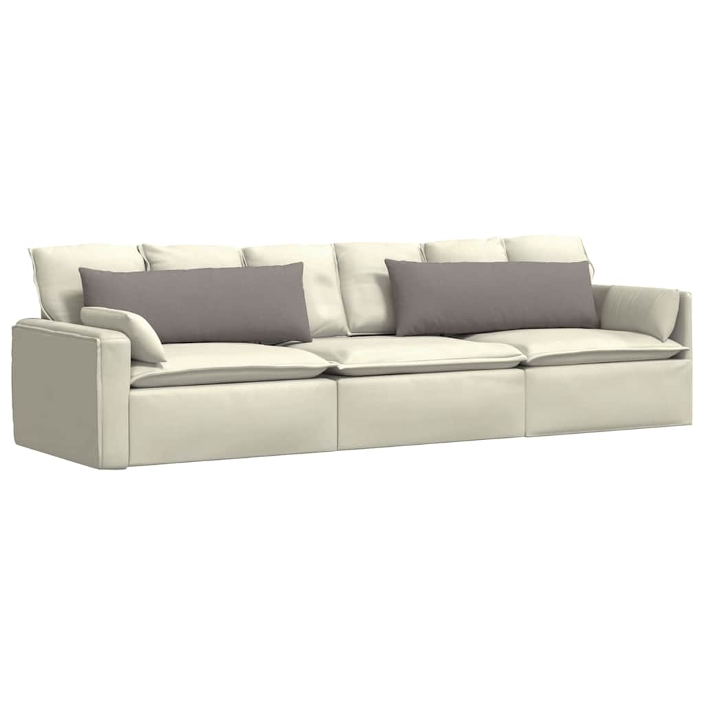 Sofakissen 2 pcs Taupe 120 x 40 cm Stoff