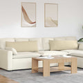 Sofakissen 2 pcs Creme 120 x 40 cm Stoff