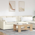 Sofakissen 2 pcs Weiß 120 x 40 cm Stoff