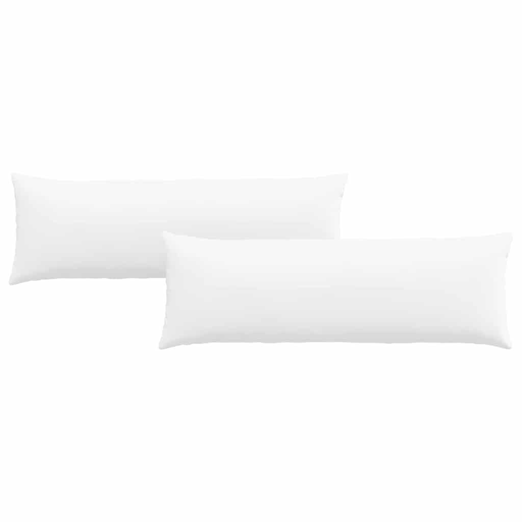 Sofakissen 2 pcs Weiß 120 x 40 cm Stoff