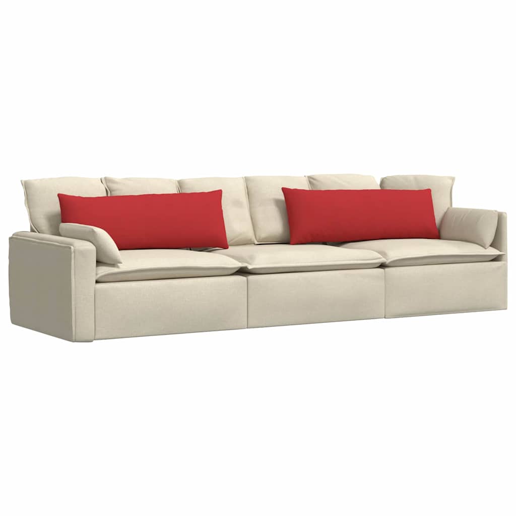 Sofakissen 2 pcs Rot 120 x 40 cm Stoff