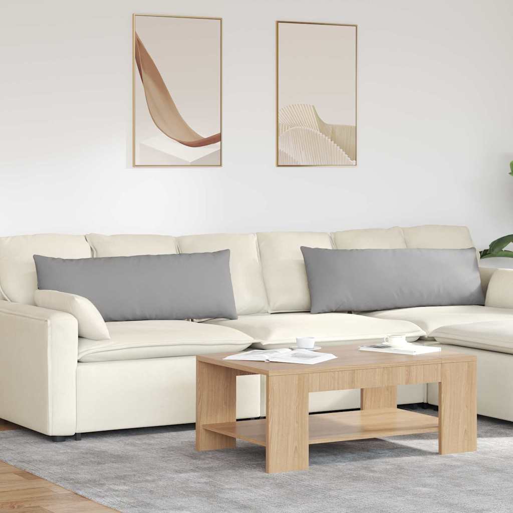 Sofakissen 2 pcs Wolkengrau 120 x 40 cm Stoff