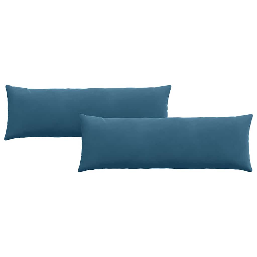 Sofakissen 2 Stück Blau 120 x 40 cm Cordstoff