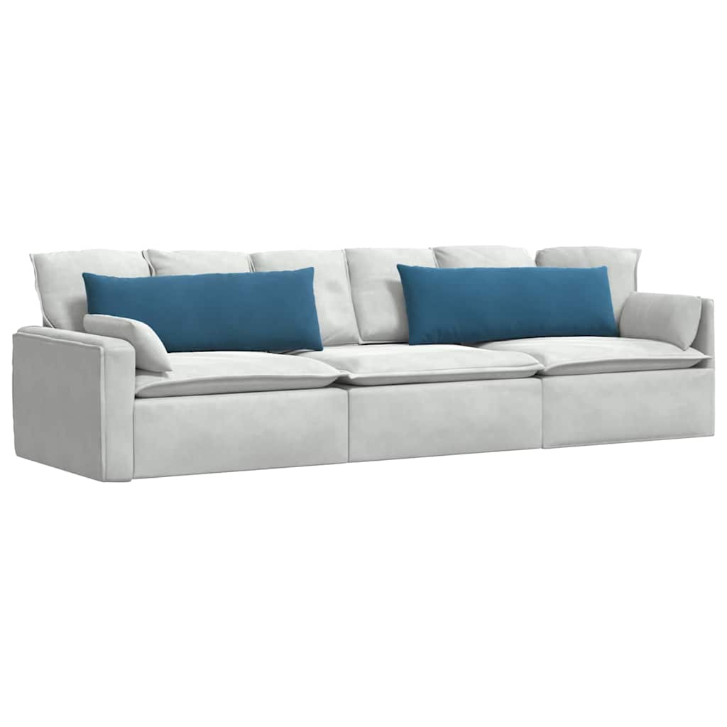 Sofakissen 2 Stück Blau 120 x 40 cm Cordstoff