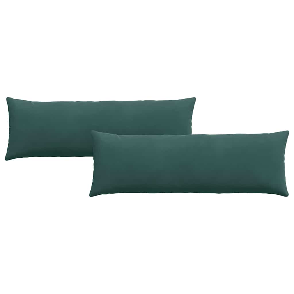 Sofakissen 2 Stück Dunkelgrün 120 x 40 cm Cordstoff