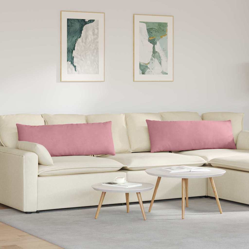 Sofakissen 2 Stück Rosa 120 x 40 cm Cordstoff