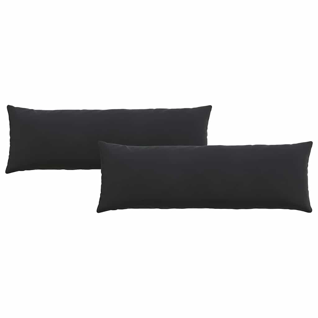 Sofakissen 2 Stück Schwarz 120 x 40 cm Cordstoff