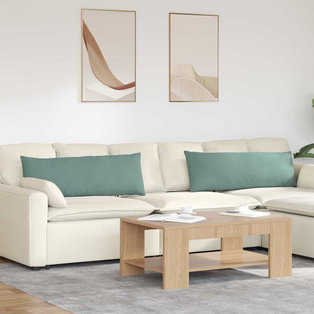 Sofakissen 2 Stück Meergrün 120 x 40 cm Cordstoff