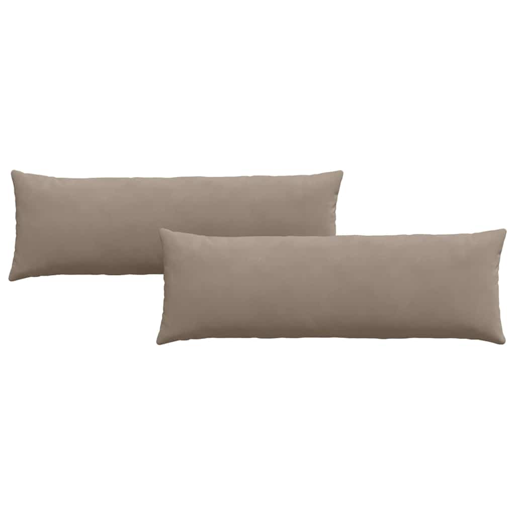 Sofakissen 2 Stück Taupe 120 x 40 cm Stoff