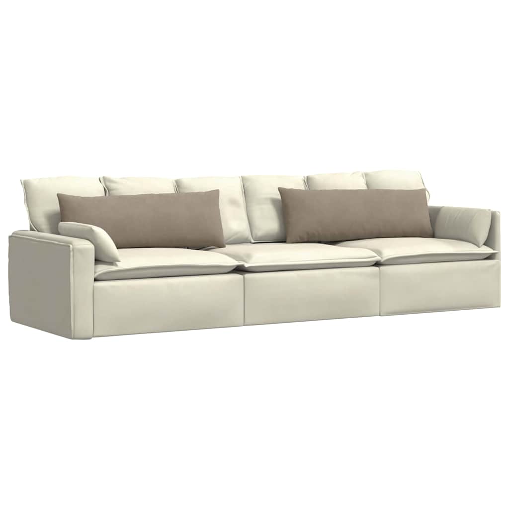 Sofakissen 2 Stück Taupe 120 x 40 cm Stoff