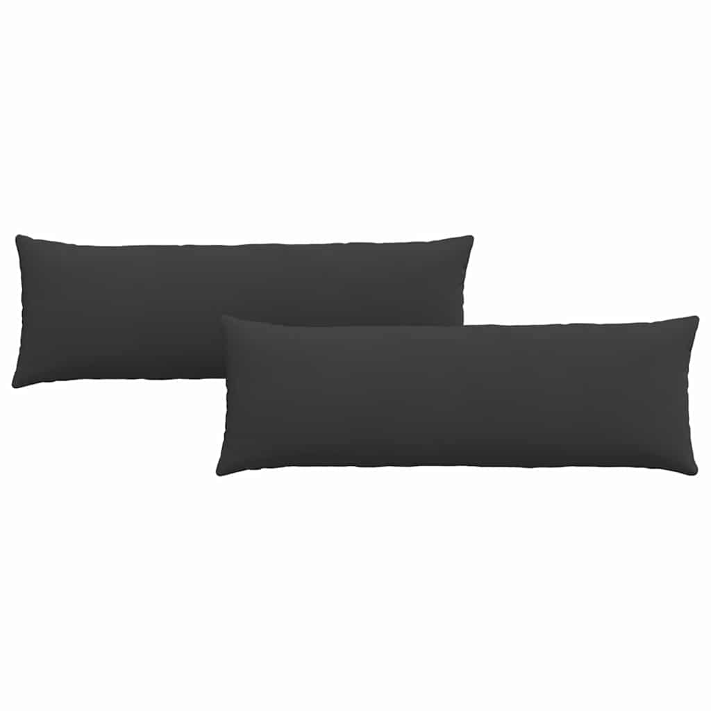 Sofakissen 2 Stück Schwarz 120 x 40 cm Stoff