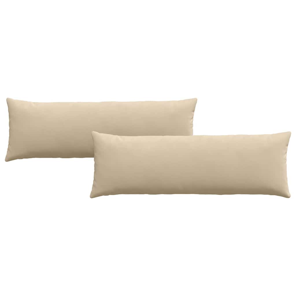 Sofakissen 2 Stück Creme 120 x 40 cm Stoff