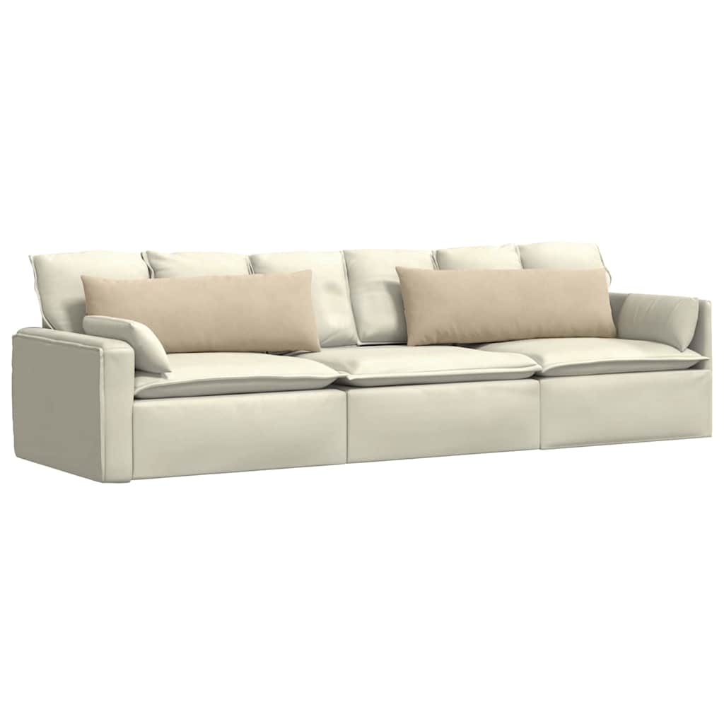 Sofakissen 2 Stück Creme 120 x 40 cm Stoff