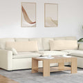 Sofakissen 2 Stück Beige 120 x 40 cm Stoff