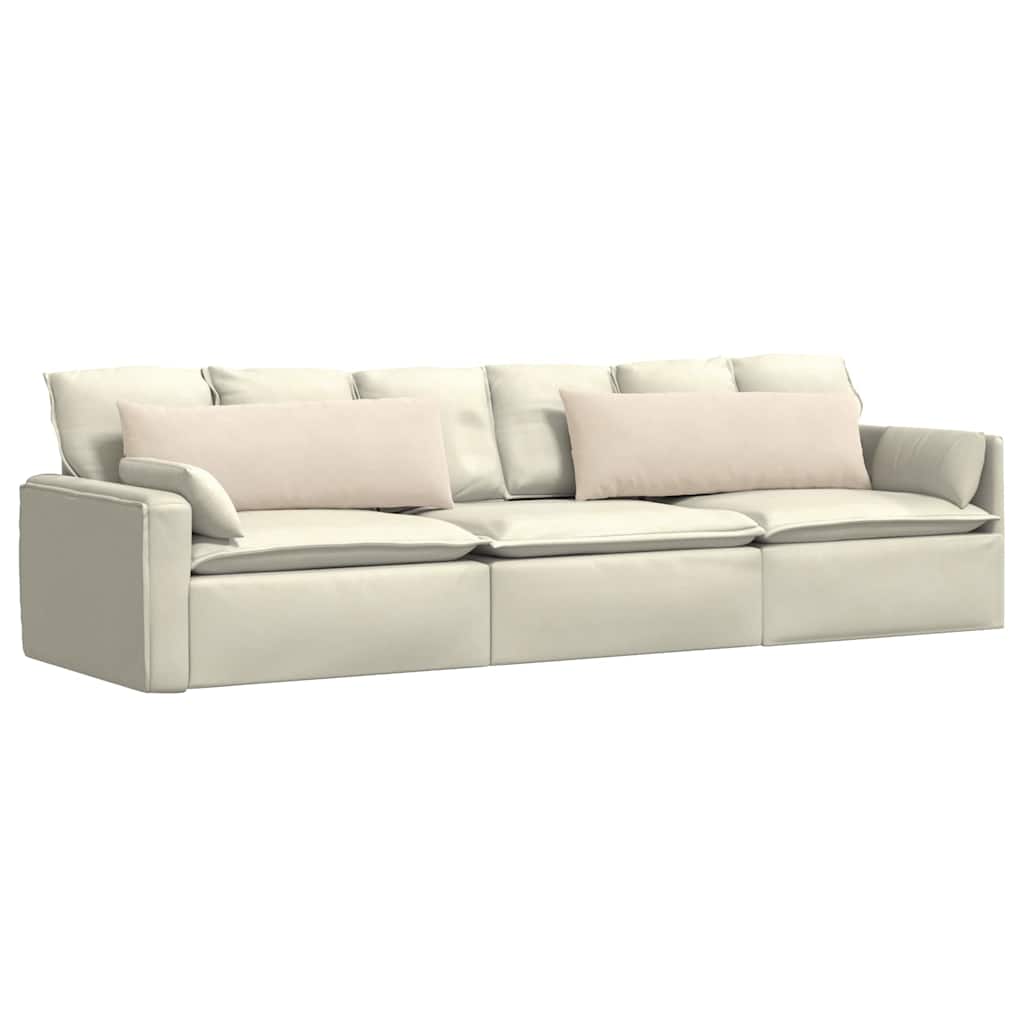 Sofakissen 2 Stück Beige 120 x 40 cm Stoff